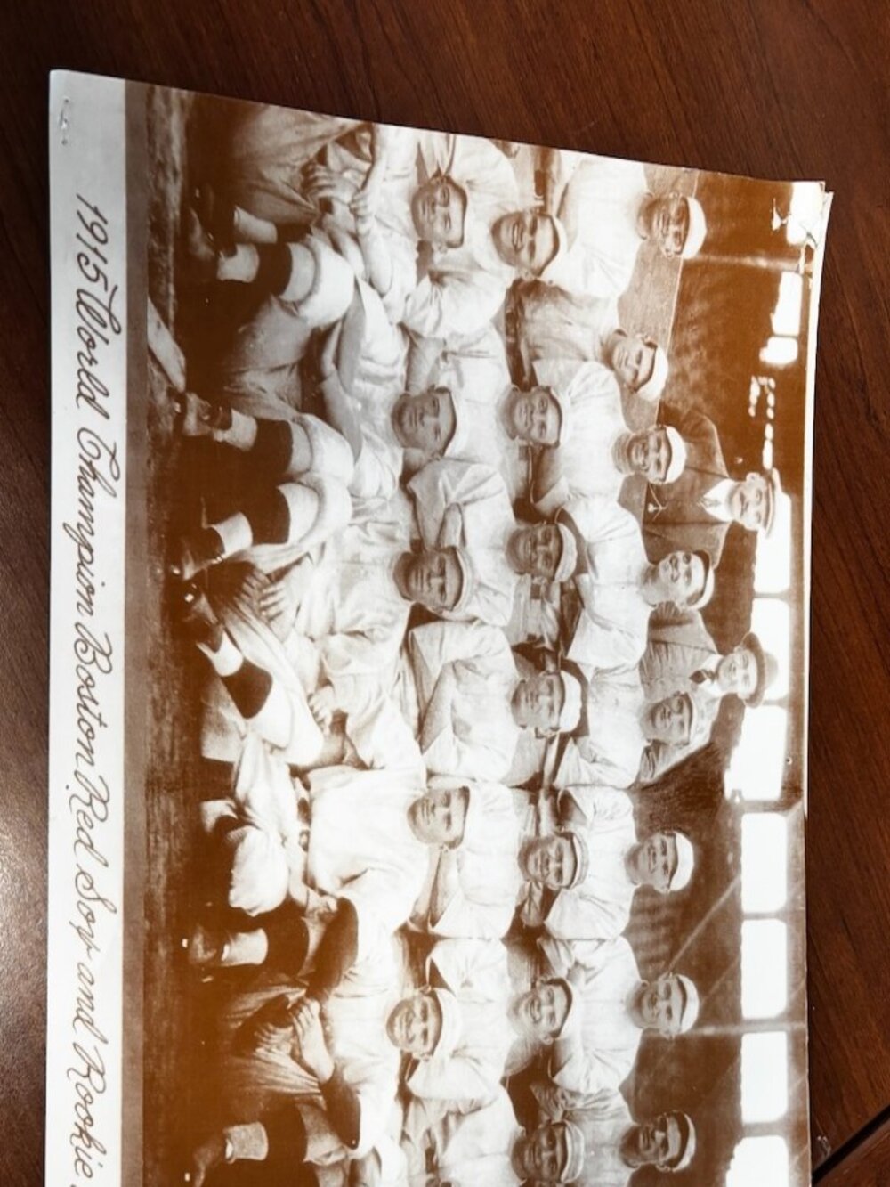 1915 Boston Red Sox World Champions Rookie Babe Ruth Photo Reprint